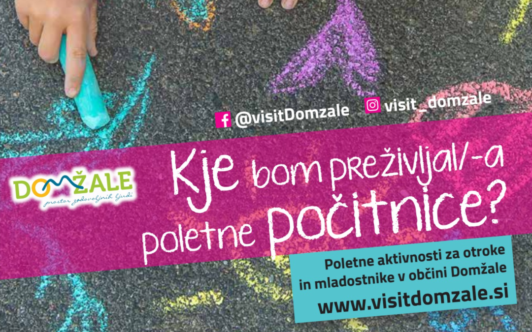 Počitniško dogajanje v Domžalah – poletje 2023