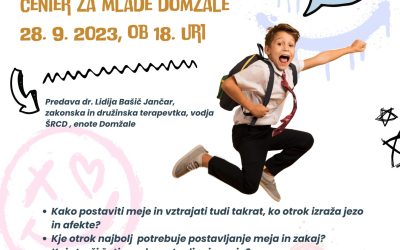 Predavanje za starše v Centru za mlade Domžale